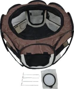 Dailyibed Opvouwbare Puppyren - Bruin - 115x115x58 Cm - Incl. Draagtas - Incl. Voederbak 24 Dailyibed Opvouwbare Puppyren - Bruin - 115x115x58 Cm - Incl. Draagtas - Incl. Voederbak -Hondenspeelgoed Winkel 1005x1200 1