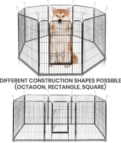 MaxxPet Puppyren - Hondenbench - Hondenren- Puppyren Met 8 Kennelpanelen - Staal -80 X 100 Cm Ø 210 Cm -Hondenspeelgoed Winkel 1020x1200 2