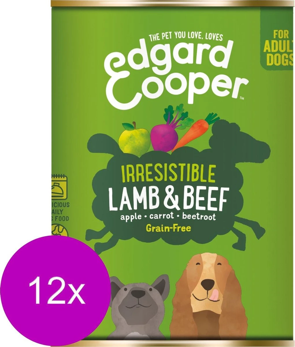 Edgard & Cooper Lam & Rund Blik - Voor Volwassen Honden - Hondenvoer - 12 X 400g 3 Edgard & Cooper Lam & Rund Blik - Voor Volwassen Honden - Hondenvoer - 12 X 400g