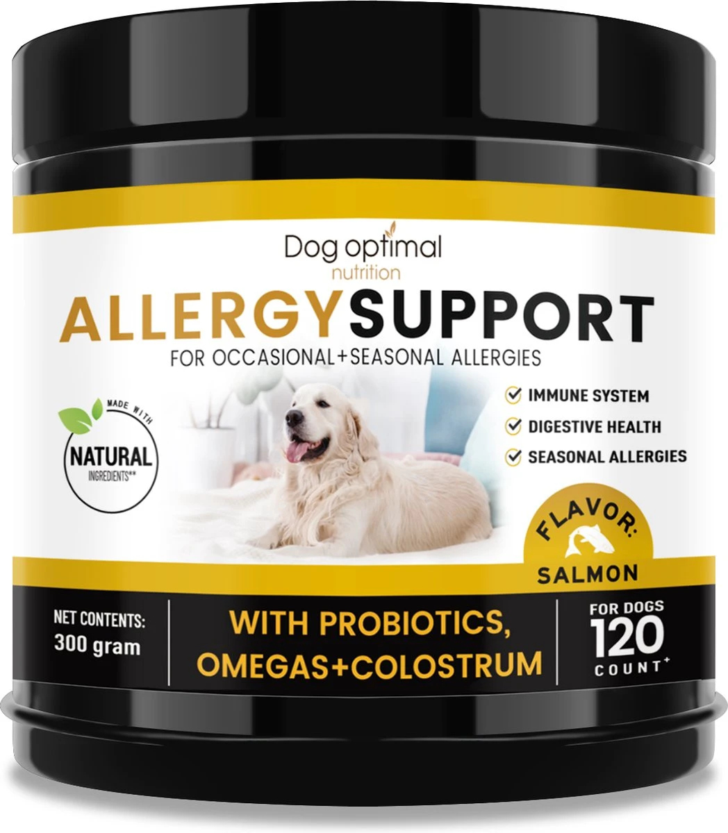 DOG OPTIMAL ANTI ALLERGY SUPPORT 120 Stuks - Allergie - Honden - Hondensnacks - Hondenkoekjes - Hondensupplementen - Honden - Puppy - Hondenvoeding - Weerstand - Jeuk-hond - Jeuk 3 DOG OPTIMAL ANTI ALLERGY SUPPORT 120 Stuks - Allergie - Honden - Hondensnacks - Hondenkoekjes - Hondensupplementen - Honden - Puppy - Hondenvoeding - Weerstand - Jeuk-hond - Jeuk
