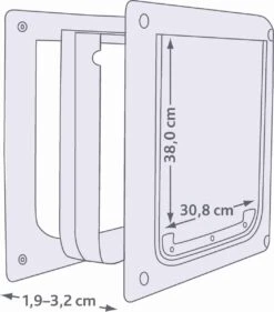 Trixie 2-Weg Hondenluik Wit - M-XL 39 X 45 CM -Hondenspeelgoed Winkel 1053x1200 3