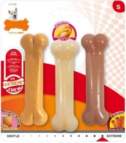 Nylabone - Extreme Triopack Kauwbotten Met Smaken Pindakaas, Kip En Bacon - Small -Hondenspeelgoed Winkel 1061x1200 2