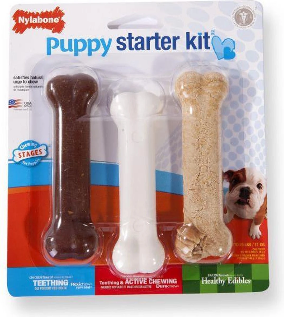 Nylabone Puppy Chew - Puppy Starter Kit - Tot 11 Kg 5 Nylabone Puppy Chew - Puppy Starter Kit - Tot 11 Kg - Afbeelding 3