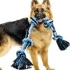 Viervoetjes - BigBoi - XXL - Honden Touw - 90cm - Honden Speelgoed - HondenSpeeltjes - Blauw/Wit/Zwart -Hondenspeelgoed Winkel 1090x1200 5