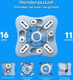 Honden Speelgoed Intelligentie – Hondenpuzzel - Interactieve Training – Voorkomt Verveling – 16 Vakjes – 11 Verplaatsbare Schuifjes - Denkspelletjes Voor Honden - Anti Schrokbak Hond – LumifyMe -Hondenspeelgoed Winkel 1098x1200 2