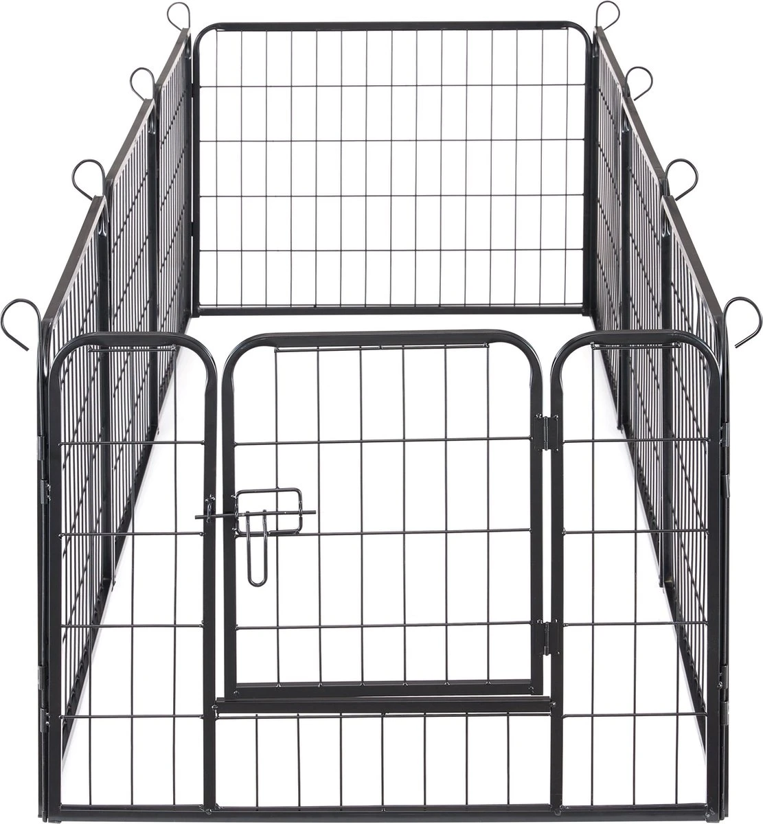 ACAZA Hondenren In 8 Panelen - Hondenkennel - Met Deur - 60 Cm Hoogte - Zwart 9 ACAZA Hondenren In 8 Panelen - Hondenkennel - Met Deur - 60 Cm Hoogte - Zwart - Afbeelding 7