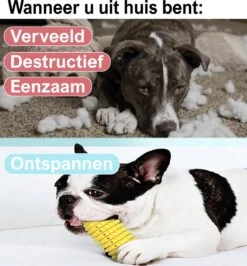 Merkloos Corn Dog Toothbrush - Honden Speelgoed - Hondenspeelgoed - Honden Tandenborstel - Gezond Dieet - Hondenspeeltje - Honden Speelgoed Intelligentie -Hondenspeelgoed Winkel 1116x1200