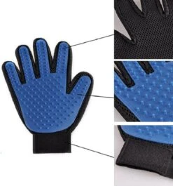 Vacht Verzorgingsborstel Voor Huisdieren - Blauw - LimitedDeals - Voor Honden Katten Konijnen Paarden - Tevens Massage Handschoen Voor Dieren! - Goed Voor De Verzorging Van De Vacht -Hondenspeelgoed Winkel 1120x1200