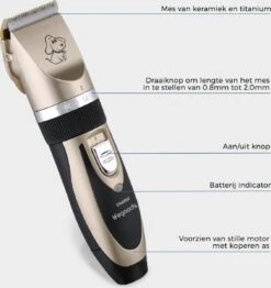 LifeGoods Hondentondeuse - Voor Katten En Honden - Complete Set - 5 Standen - Draadloos - Oplaadbaar - Goud/Zwart -Hondenspeelgoed Winkel 1131x1200