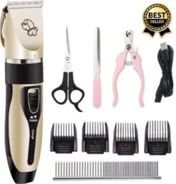 Complete Hondentondeuse Set - Draadloos Tondeuse - Scheerapparaat Voor Je Hond Of Kat - Huisdier Trimmer - Professionele Dierentondeuse - Dieren Verzorging -