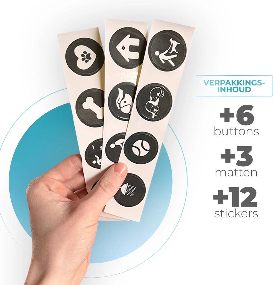 KENN® Hondenpraatknoppen - 6 Stuks - Inclusief Speelmatten - Dog Buttons - Hondenspeelgoed - Opneembare Praatknoppen - Hondentraining - Interactief Hondenspeelgoed 5 KENN® Hondenpraatknoppen - 6 Stuks - Inclusief Speelmatten - Dog Buttons - Hondenspeelgoed - Opneembare Praatknoppen - Hondentraining - Interactief Hondenspeelgoed - Afbeelding 3