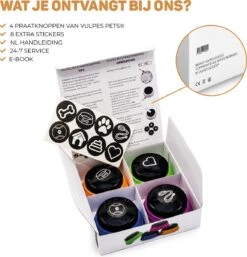 Vulpes Pets® PRO Praatknop Voor Honden - Dogbuttons - Laat Uw Huisdier Spreken - Hondenspeelgoed - Honden Training - Incl. E-Book & Trainingsstickers 17 Vulpes Pets® PRO Praatknop Voor Honden - Dogbuttons - Laat Uw Huisdier Spreken - Hondenspeelgoed - Honden Training - Incl. E-Book & Trainingsstickers -Hondenspeelgoed Winkel 1153x1200