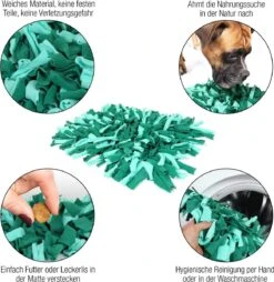 Bella & Balu Snuffelmat Voor Honden (45 X 30 Cm) - Het Snuffelmatten Dient Als Interactief Zoekspel, Bevordert Het Natuurlijk Zoeken Naar Voedsel En Traint De Reukzin Van Uw Hond (Groen) -Hondenspeelgoed Winkel 1166x1200 2