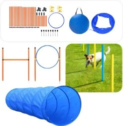 Hondenspeelgoed Winkel 13 Tavaro Agility Voor De Hond - Honden Training - Hondentunnel - Springhoepel - Horde - Slalom - Honden Behendigheid Trainingsset