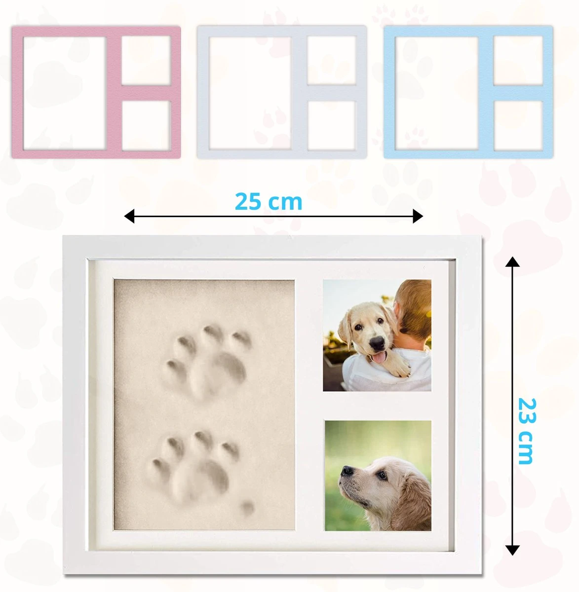 PIXETOOL Fotolijst Kleiafdruk - Gipsafdruk - Pootafdruk Hond - Puppy Speelgoed - Cadeau Voor Man - Cadeau Voor Vrouw - 3D Collage - 54 Extra Letters 5 PIXETOOL Fotolijst Kleiafdruk - Gipsafdruk - Pootafdruk Hond - Puppy Speelgoed - Cadeau Voor Man - Cadeau Voor Vrouw - 3D Collage - 54 Extra Letters - Afbeelding 3