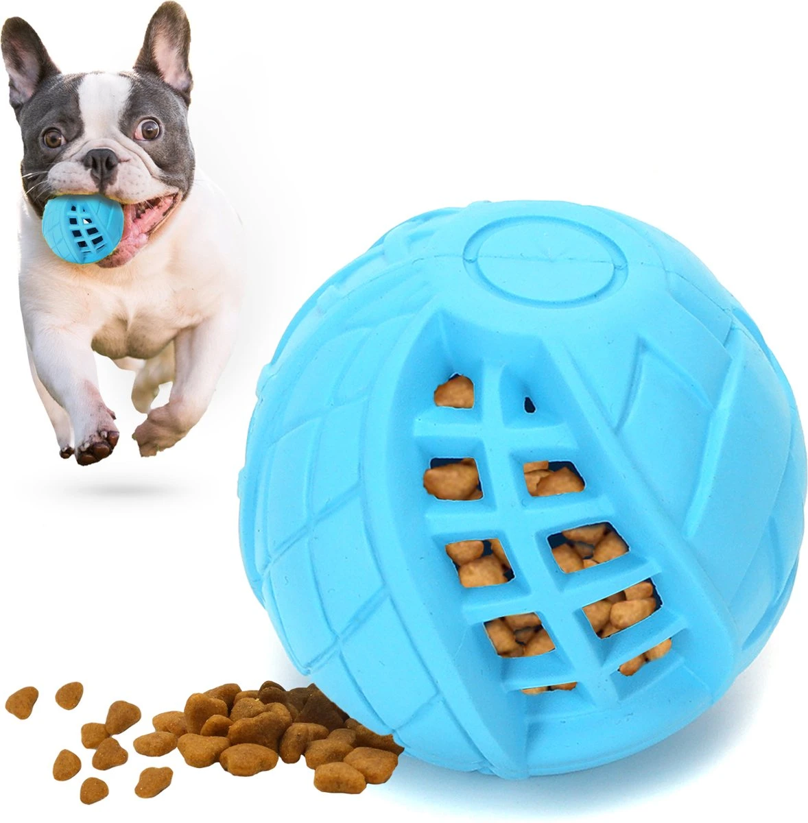 Nobleza Honden Speelgoed - Hondenspeeltjes - Hondenbal - Hondenspeelgoed - Honden Bal - Snackbal Hond - Kauwspeelgoed - Blauw - 8 Cm 3 Nobleza Honden Speelgoed - Hondenspeeltjes - Hondenbal - Hondenspeelgoed - Honden Bal - Snackbal Hond - Kauwspeelgoed - Blauw - 8 Cm