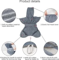 Super Absorberende Honden Badjas Grijs Maat L -Hondenspeelgoed Winkel 1178x1200