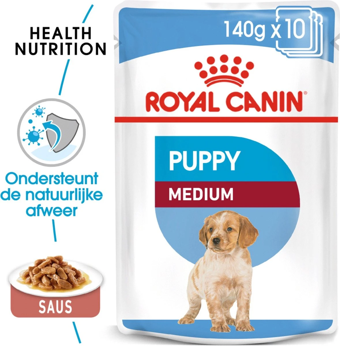 Royal Canin Shn Medium Puppy Pouch - Hondenvoer - 10 X 140 G 4 Royal Canin Shn Medium Puppy Pouch - Hondenvoer - 10 X 140 G - Afbeelding 2