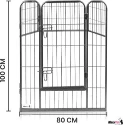 MaxxPet Puppyren - Hondenbench - Hondenren- Puppyren Met 8 Kennelpanelen - Staal -80 X 100 Cm Ø 210 Cm -Hondenspeelgoed Winkel 1186x1200 6
