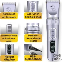 AVE Pets® Volledige Hondentondeuse Set Met Display - Draadloos Tondeuse - Scheerapparaat Voor Je Hond Of Kat - Huisdier Trimmer - Dierentondeuse - Dieren Verzorging 14 AVE Pets® Volledige Hondentondeuse Set Met Display - Draadloos Tondeuse - Scheerapparaat Voor Je Hond Of Kat - Huisdier Trimmer - Dierentondeuse - Dieren Verzorging -Hondenspeelgoed Winkel 1189x1200 4
