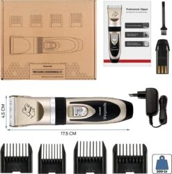 LifeGoods Hondentondeuse - Voor Katten En Honden - Complete Set - 5 Standen - Draadloos - Oplaadbaar - Goud/Zwart -Hondenspeelgoed Winkel 1190x1200