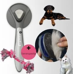 Merkloos Dierenborstel - Haarborstel Huisdieren - Borstel Voor Vacht Huisdier - Borstel Kat - Borstel Hond - Makkelijk Haar Verwijderen Met één Klik - Inclusief Speeltje - Kam Huisdier - Vachtverzorging - Massage -Hondenspeelgoed Winkel 1192x1200 2