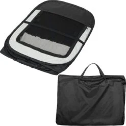 Dailyibed Opvouwbare Puppyren - Zwart - 115x115x58 Cm - Incl. Draagtas - Incl. Voederbak -Hondenspeelgoed Winkel 1198x1200 18