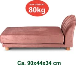 Maxxpro Katten- En Hondenbank - Roze - Verhoogd Met Houten Poten - Fluweel Materiaal - 90 X 44 X 34 CM - Huisdieren Tot 80 KG 14 Maxxpro Katten- En Hondenbank - Roze - Verhoogd Met Houten Poten - Fluweel Materiaal - 90 X 44 X 34 CM - Huisdieren Tot 80 KG -Hondenspeelgoed Winkel 1200x1027 3