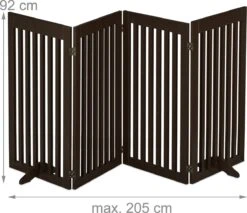 Relaxdays Veiligheidshekje Hout - 92 Cm Hoog - Kinderhek - Hondenhek - Inklapbaar - Bruin - 4 Panelen 15 Relaxdays Veiligheidshekje Hout - 92 Cm Hoog - Kinderhek - Hondenhek - Inklapbaar - Bruin - 4 Panelen -Hondenspeelgoed Winkel 1200x1035 1