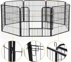 Merkloos Hondenren - Puppyren - Hondenkennel - 8 Kennelpanelen - Staal - 80 Cm Hoog - 640 Cm Omtrek - Uitbreidbaar 15 Merkloos Hondenren - Puppyren - Hondenkennel - 8 Kennelpanelen - Staal - 80 Cm Hoog - 640 Cm Omtrek - Uitbreidbaar -Hondenspeelgoed Winkel 1200x1051 2