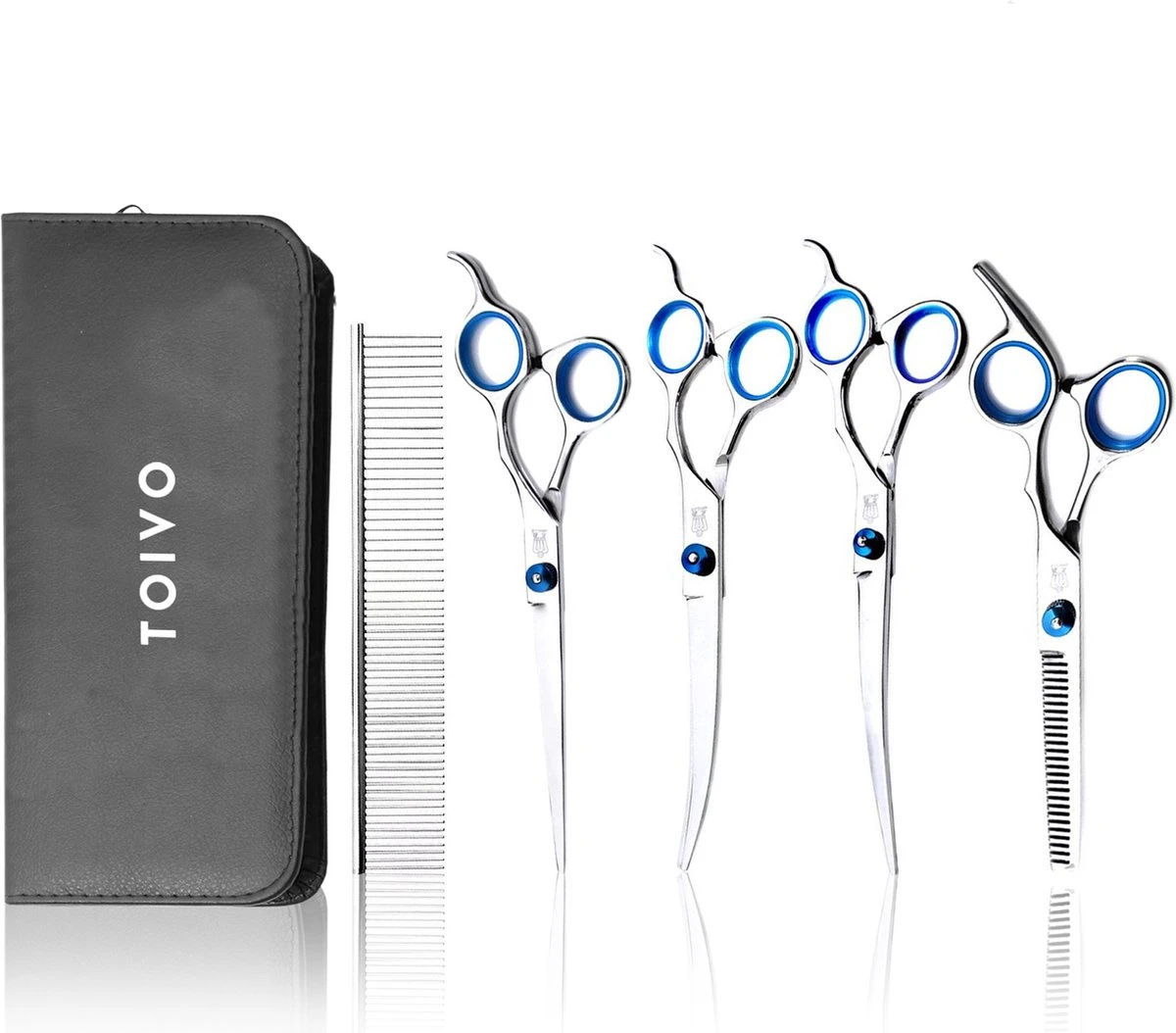 Toivo Schaar Voor Dieren - Zilver - Effileerscharen - Honden Scharenset - Dierenschaar - Set 5 Stuks - Trimscharen - Trimset - Uitdunschaar Hond - Schaar Honden 3 Toivo Schaar Voor Dieren - Zilver - Effileerscharen - Honden Scharenset - Dierenschaar - Set 5 Stuks - Trimscharen - Trimset - Uitdunschaar Hond - Schaar Honden