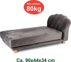 Maxxpro Katten- En Hondenbank - Grijs - Verhoogd Met Houten Poten - Fluweel Materiaal - 90 X 44 X 34 Cm - Huisdieren Tot 80 KG 14 Maxxpro Katten- En Hondenbank - Grijs - Verhoogd Met Houten Poten - Fluweel Materiaal - 90 X 44 X 34 Cm - Huisdieren Tot 80 KG -Hondenspeelgoed Winkel 1200x1056