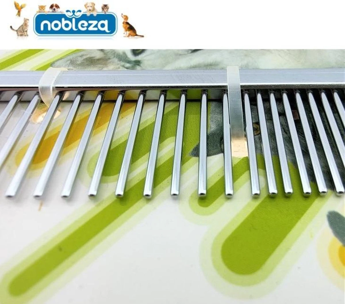 Nobleza Dierenkam - Vachtkam - Hondenkam - Kattenkam - RVS - Grof En Fijn 5 Nobleza Dierenkam - Vachtkam - Hondenkam - Kattenkam - RVS - Grof En Fijn - Afbeelding 3