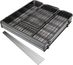 Merkloos Premium Puppyren - 80 Cm Hoog - 640 Cm Omtrek - Hondenren - Hondenhok - Grijs Hamerslag -Hondenspeelgoed Winkel 1200x1069 1