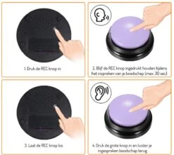 Merkloos Dog Buttons Praatknop Voor Honden - Met Opname Functie - Met Stickers - Intelligentie Speelgoed - 4 Stuks -Hondenspeelgoed Winkel 1200x1075