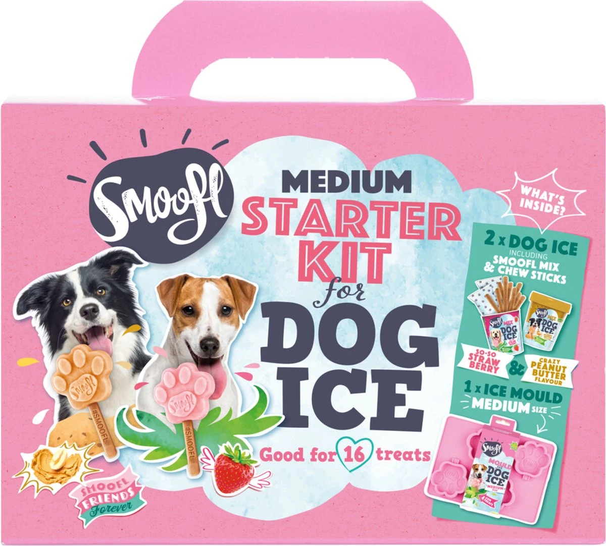 Smoofl Honden Lekkernij - Starter Kit Om Je Eigen Honden Ijs Te Maken, Kit Met 2 Ijsmixen Voor Honden, Pindakaas En Aardbei Smaak, Een Pootvormige Silicone Vorm - Voor 4 Hondenijsjes 10 Smoofl Honden Lekkernij - Starter Kit Om Je Eigen Honden Ijs Te Maken, Kit Met 2 Ijsmixen Voor Honden, Pindakaas En Aardbei Smaak, Een Pootvormige Silicone Vorm - Voor 4 Hondenijsjes - Afbeelding 8
