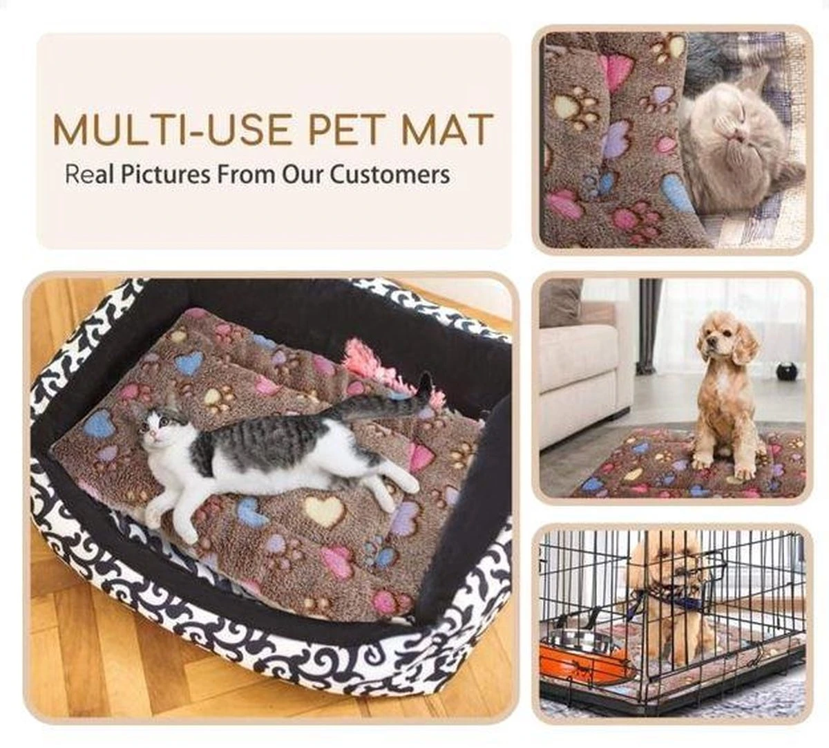 Nobleza Benchkussen - Dierenkussen - Hondenkussen - Kattenkussen - Benchmat - Dierenmat - Hondenmat - Kattenmat - Bruin - Maat S 7 Nobleza Benchkussen - Dierenkussen - Hondenkussen - Kattenkussen - Benchmat - Dierenmat - Hondenmat - Kattenmat - Bruin - Maat S - Afbeelding 5