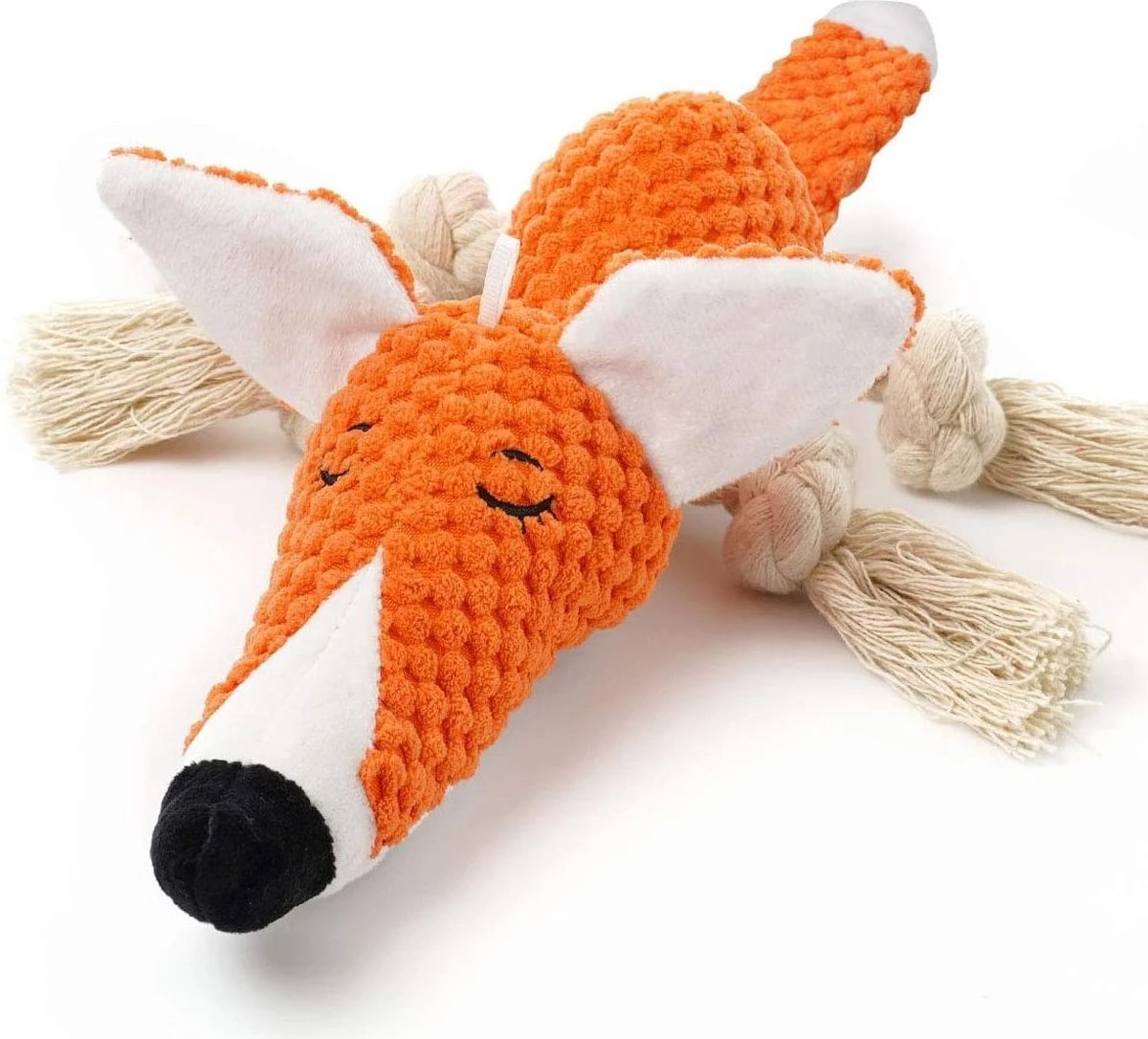 BoDutch Honden Knuffel - Vos - Puppyknuffel - Knisperoortjes - Met Piep - Oranje - 36 Cm - Hondenspeelgoed 3 BoDutch Honden Knuffel - Vos - Puppyknuffel - Knisperoortjes - Met Piep - Oranje - 36 Cm - Hondenspeelgoed