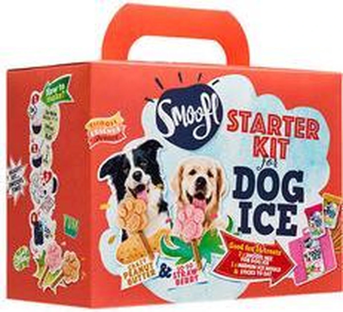 Smoofl Honden Lekkernij - Starter Kit Om Je Eigen Honden Ijs Te Maken, Kit Met 2 Ijsmixen Voor Honden, Pindakaas En Aardbei Smaak, Een Pootvormige Silicone Vorm - Voor 4 Hondenijsjes 12 Smoofl Honden Lekkernij - Starter Kit Om Je Eigen Honden Ijs Te Maken, Kit Met 2 Ijsmixen Voor Honden, Pindakaas En Aardbei Smaak, Een Pootvormige Silicone Vorm - Voor 4 Hondenijsjes - Afbeelding 10