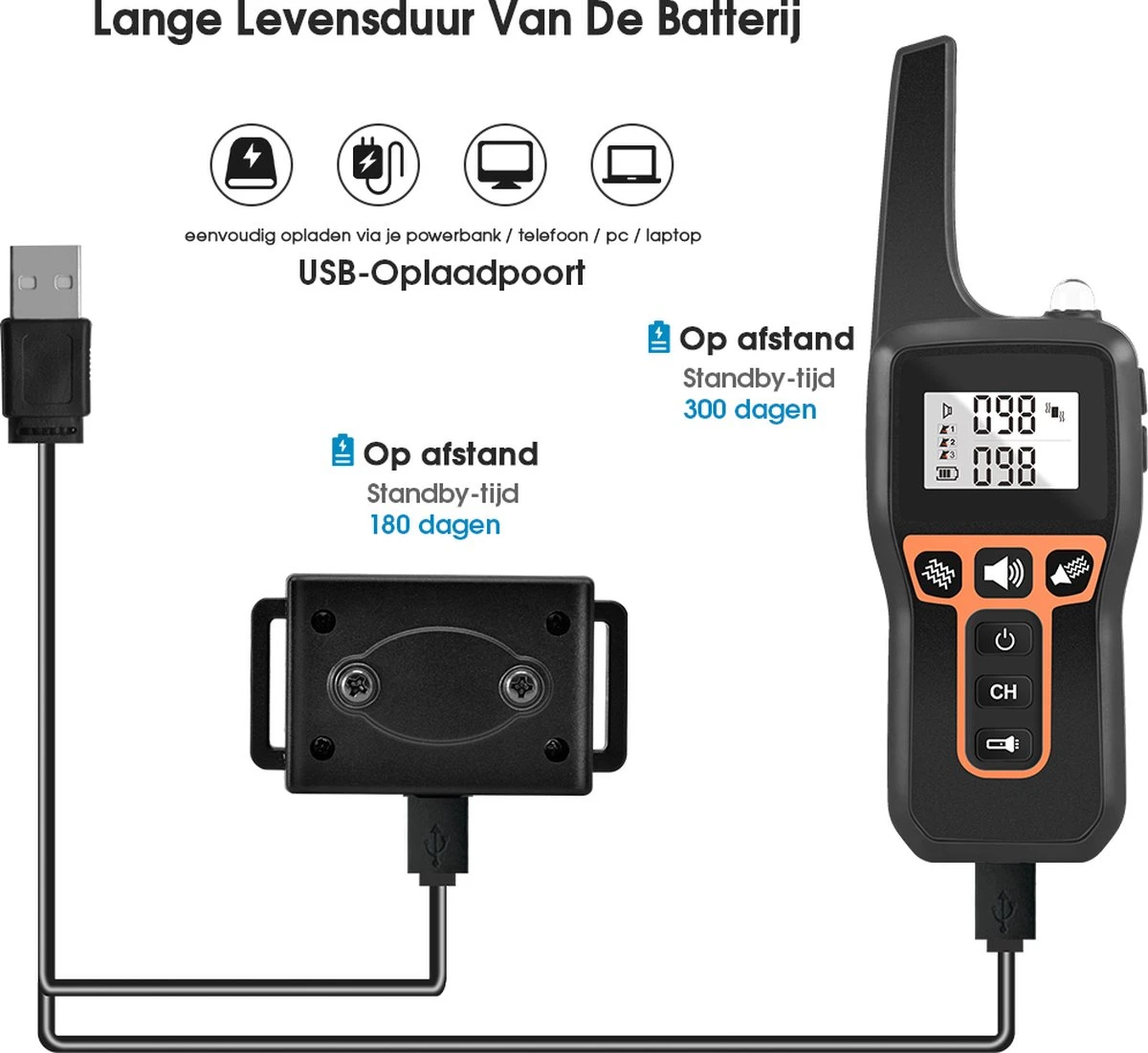 Anti Blafband EN Trainingshalsband In 1 - UNIEK SYSTEEM - 1000m Bereik - 100 Levels 8 Anti Blafband EN Trainingshalsband In 1 - UNIEK SYSTEEM - 1000m Bereik - 100 Levels - Afbeelding 6