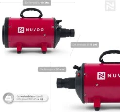 Nuvoo Professionele Hondenföhn / Waterblazer / Hondenborstel Met 3 Opzetstukken - Verstelbare Vermogen Tot 2200W - Warme / Koude Stand - Rood 13 Nuvoo Professionele Hondenföhn / Waterblazer / Hondenborstel Met 3 Opzetstukken - Verstelbare Vermogen Tot 2200W - Warme / Koude Stand - Rood -Hondenspeelgoed Winkel 1200x1127