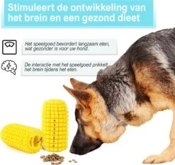 Merkloos Corn Dog Toothbrush - Honden Speelgoed - Hondenspeelgoed - Honden Tandenborstel - Gezond Dieet - Hondenspeeltje - Honden Speelgoed Intelligentie -Hondenspeelgoed Winkel 1200x1130 3