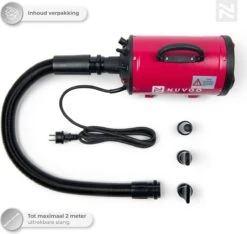 Nuvoo Professionele Hondenföhn / Waterblazer / Hondenborstel Met 3 Opzetstukken - Verstelbare Vermogen Tot 2200W - Warme / Koude Stand - Rood 17 Nuvoo Professionele Hondenföhn / Waterblazer / Hondenborstel Met 3 Opzetstukken - Verstelbare Vermogen Tot 2200W - Warme / Koude Stand - Rood -Hondenspeelgoed Winkel 1200x1136 1
