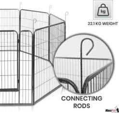 MaxxPet Puppyren - Hondenbench - Hondenren- Puppyren Met 8 Kennelpanelen - Staal -80 X 100 Cm Ø 210 Cm -Hondenspeelgoed Winkel 1200x1138 3