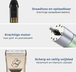 LifeGoods Hondentondeuse - Voor Katten En Honden - Complete Set - 5 Standen - Draadloos - Oplaadbaar - Goud/Zwart -Hondenspeelgoed Winkel 1200x1143 3