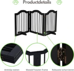 Paws & Claws - Hondenhek Deurhekje - Dog Barrier - 154,5 X 61 Cm - Opvouwbaar - Zwart -Hondenspeelgoed Winkel 1200x1149 5