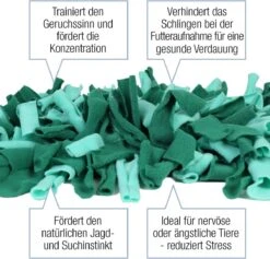 Bella & Balu Snuffelmat Voor Honden (45 X 30 Cm) - Het Snuffelmatten Dient Als Interactief Zoekspel, Bevordert Het Natuurlijk Zoeken Naar Voedsel En Traint De Reukzin Van Uw Hond (Groen) -Hondenspeelgoed Winkel 1200x1150 4