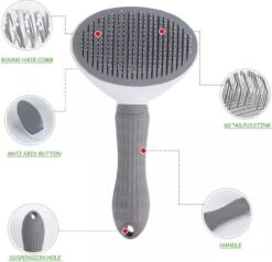 Lorell Pet Company Kattenborstel/Hondenborstel - Borstel Voor Langharig/kortharig -Hondenhaar En Kattenhaar Verwijderaar - Grijs -Hondenspeelgoed Winkel 1200x1155 1