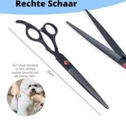 Petsify - Professionele 8-delige Huisdier Knipset - Effileerschaar Hond - Kam Hond - Schaar Hond - Katten Kam - Hondenschaar - Trimschaar Voor Honden - Kapperset - Zwart -Hondenspeelgoed Winkel 1200x1159