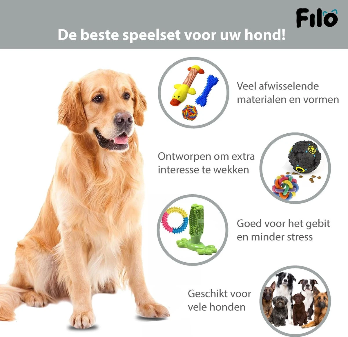 Filo Honden Speelgoed Set 14 Stuks - Hondenspeeltjes Knuffel - Hondenbal - Flostouw - Bot - Frisbee - Hondentouw - Hondenspeelgoed Intelligentie - Kauwspeelgoed Hond En Puppy - Bijtspeelgoed Hondenknuffel - Hondenspeeltje Met Piep 9 Filo Honden Speelgoed Set 14 Stuks - Hondenspeeltjes Knuffel - Hondenbal - Flostouw - Bot - Frisbee - Hondentouw - Hondenspeelgoed Intelligentie - Kauwspeelgoed Hond En Puppy - Bijtspeelgoed Hondenknuffel - Hondenspeeltje Met Piep - Afbeelding 7